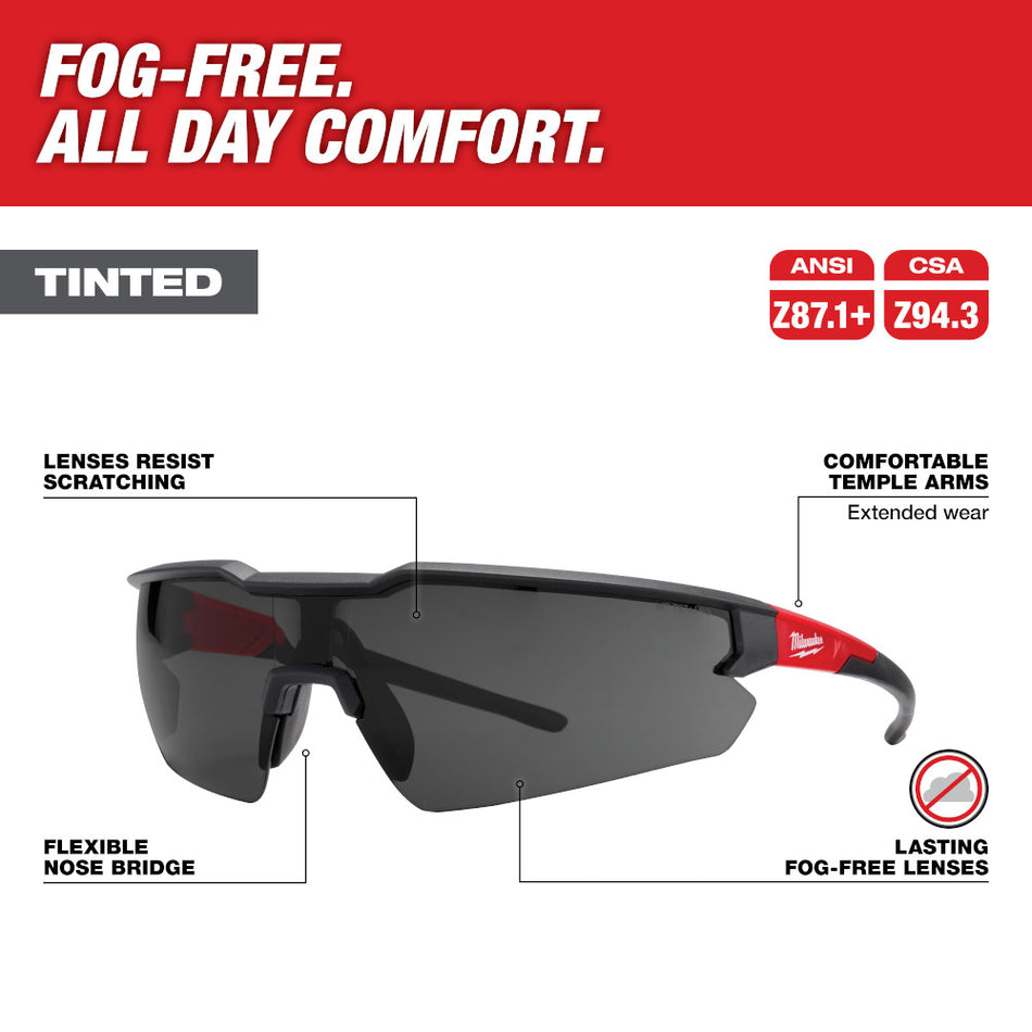 Milwaukee 48-73-2018 Tinted Fog-Free Lenses Safety Glasses