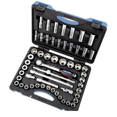 Jet 600341 55 Piece 1/2" DR SAE/Metric 6 Point Socket Wrench Set