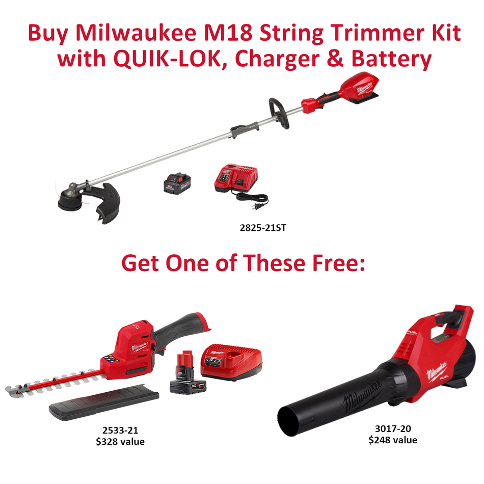 Buy Milwaukee 2825-21ST M18 FUEL String Trimmer Kit Get one of these FREE