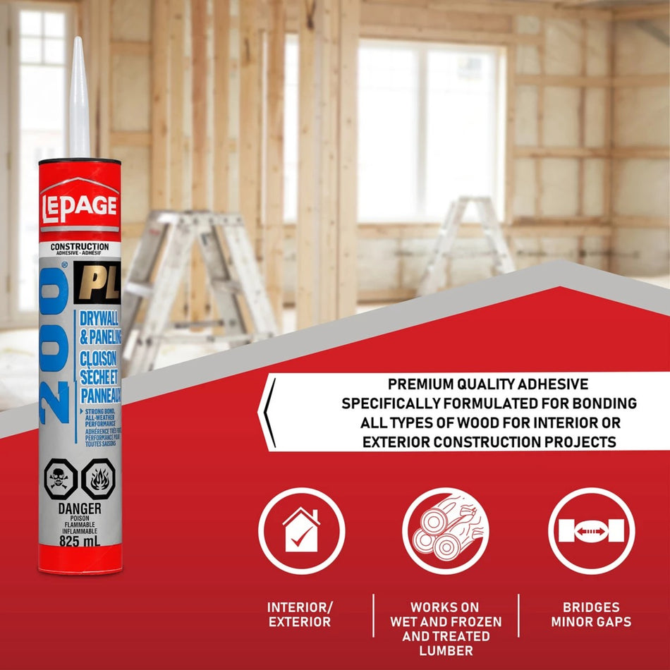 LePage PL 200 Drywall Construction Adhesive - 825 ml