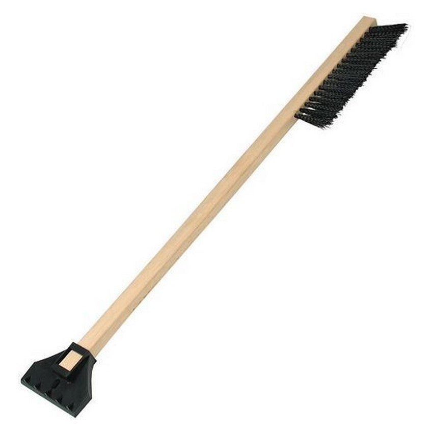 25" Snow Brush with Wood Handle and scraper