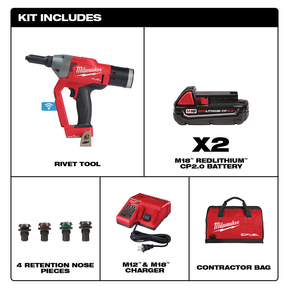 Milwaukee rivet gun kit sale