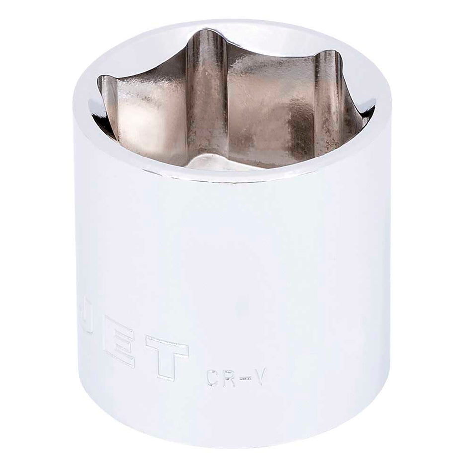 Jet 672128 1/2" DR x 7/8" 6 Point Regular Chrome Socket