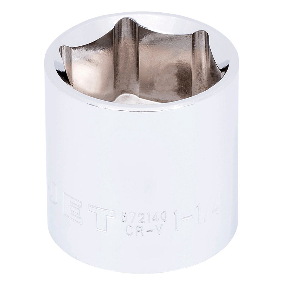 Jet 672140 1/2" DR x 1-1/4" 6 Point Regular Chrome Socket