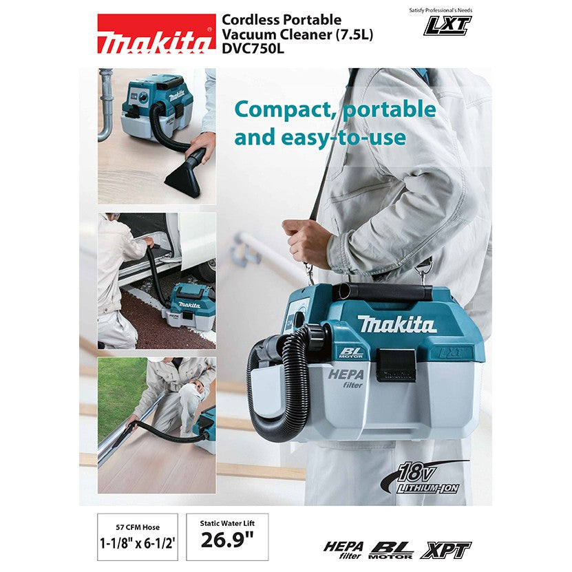 Makita dvc750lz shop