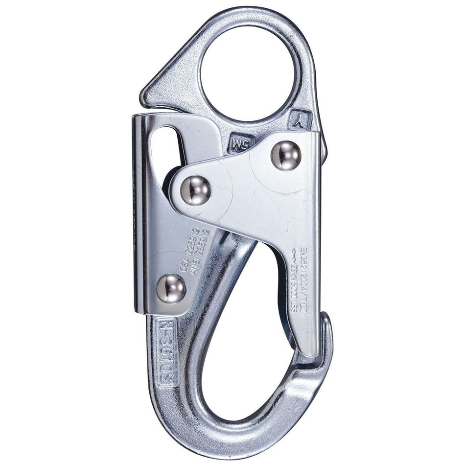 Double lock Ergonomic Forged Steel Snap Hook w/3/4 Opening